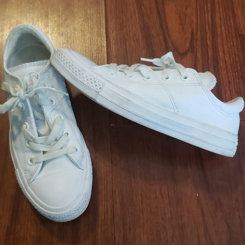White Leather Converse